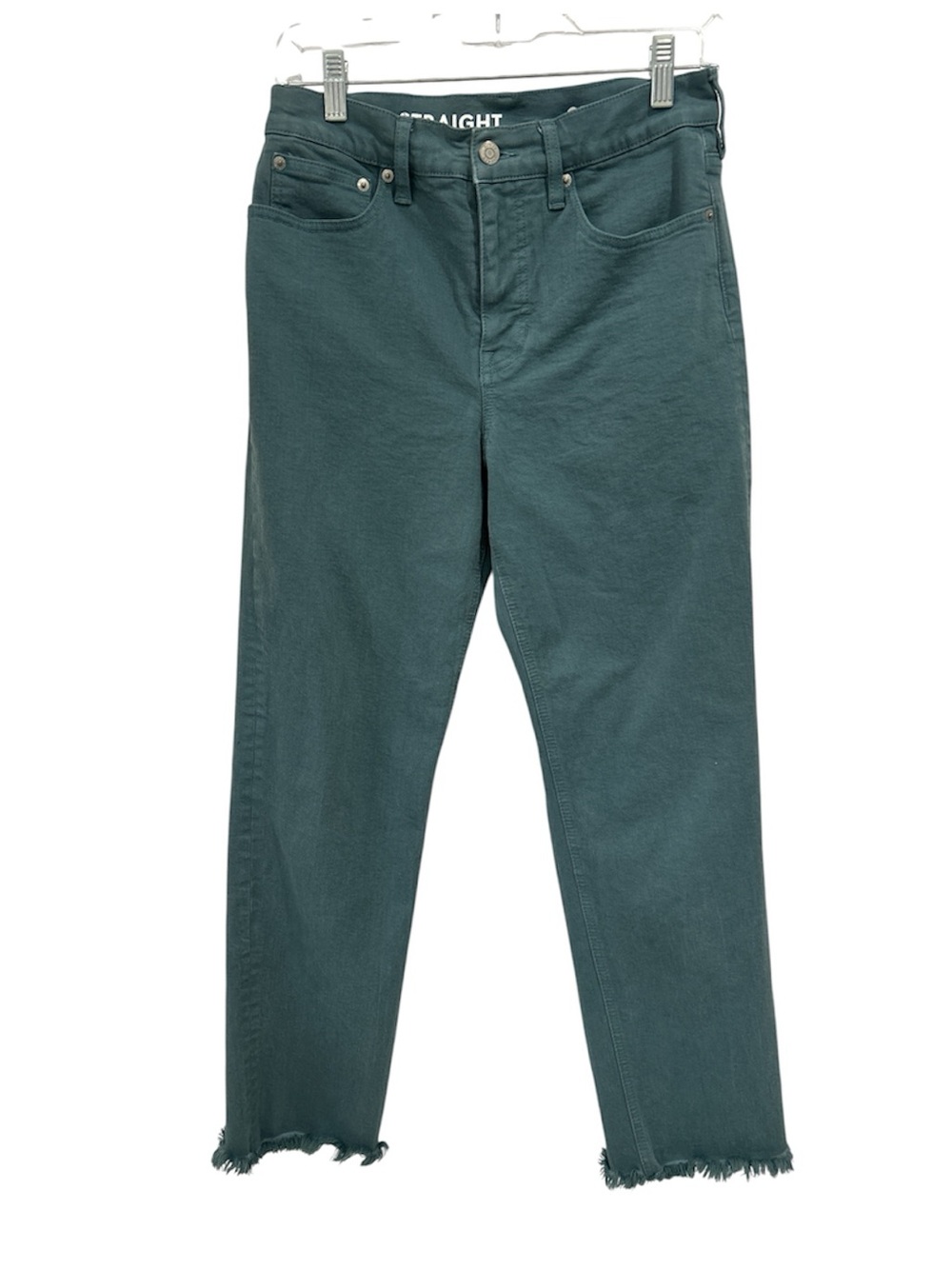 J. Crew High-Rise Garment-Dyed '90s Classic Straight Raw Hem Jeans - 27